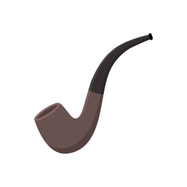 İzole sigara piposu. Vektör illüstrasyonu