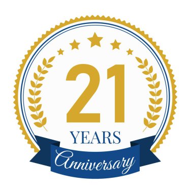 Logo 21 Yıl Yıldönümü Kutlama Şablonu