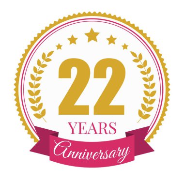 Logo 22 Yıl Yıldönümü Kutlama Şablonu