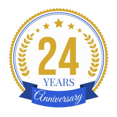 Logo 24 Yıl Yıldönümü Kutlama Şablonu