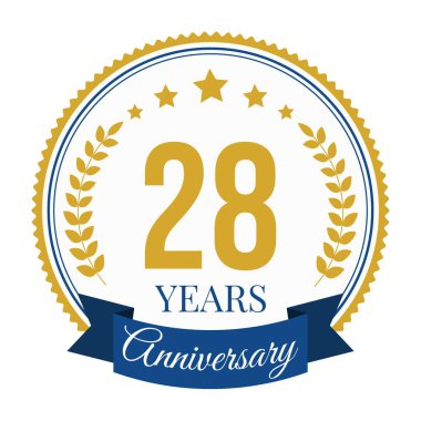 Logo 28 Yıl Yıldönümü Kutlama Şablonu