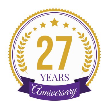 Logo 27 Yıl Yıldönümü Kutlama Şablonu