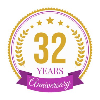 Logo 32 Yıldönümü Kutlama Şablonu