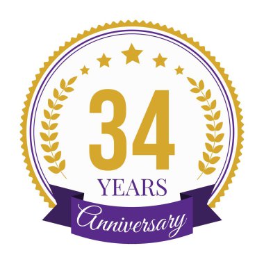 Logo 34 Yıldönümü Kutlama Şablonu