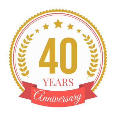 Logo 40 Yıl Yıldönümü Kutlama Şablonu