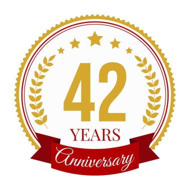 Logo 42 Yıldönümü Kutlama Şablonu