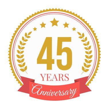 Logo 45 Yıldönümü Kutlama Şablonu