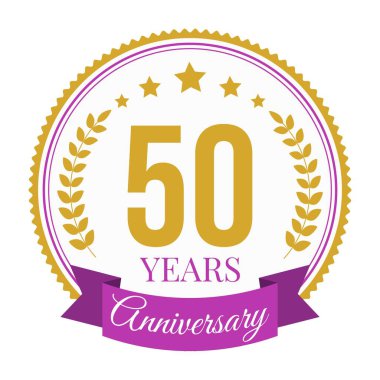 Logo 50 Yıl Yıldönümü Kutlama Şablonu