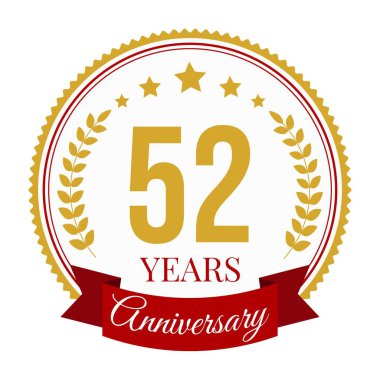 Logo 52 Yıldönümü Kutlama Şablonu