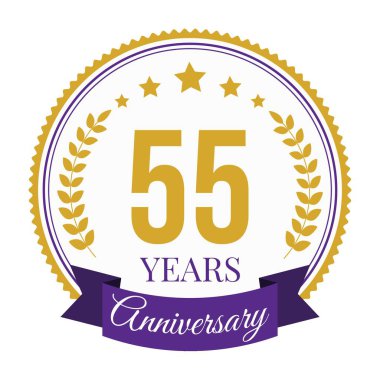 Logo 55 Yıl Yıldönümü Kutlama Şablonu