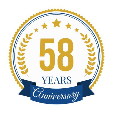 Logo 58 Yıl Yıldönümü Kutlama Şablonu