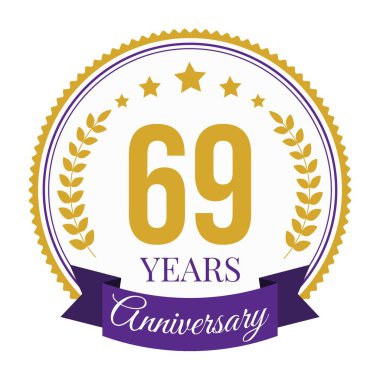 Logo 69 Yıldönümü Kutlama Şablonu