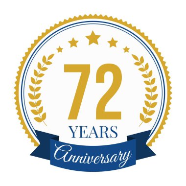 Logo 72 Yıldönümü Kutlama Şablonu