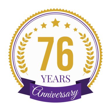 Logo 76 Yıldönümü Kutlama Şablonu