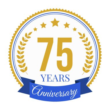 Logo 75 Yıl Yıldönümü Kutlama Şablonu
