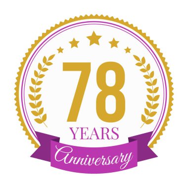 Logo 78 Yıl Yıldönümü Kutlama Şablonu