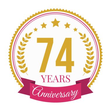 Logo 74 Yıldönümü Kutlama Şablonu