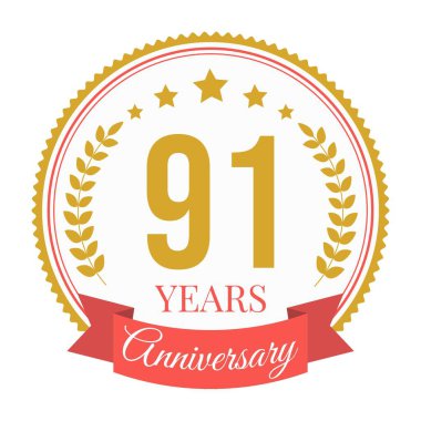 Logo 91 Yıldönümü Kutlama Şablonu