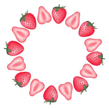 Çerçevesi çilek, olgun böğürtlen, suluboya ile boyanmış. Menüler, yemek illüstrasyonları, yemek, kozmetik ürünleri, davetiyeler ve daha fazlası için uygun.