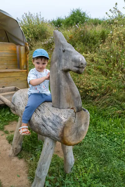 Zemeraj, Çek Cumhuriyeti - 10 Ağustos 2024: Ortaçağ tema parkı, Kovarov, Orlik. Yüksek kalite fotoğraf