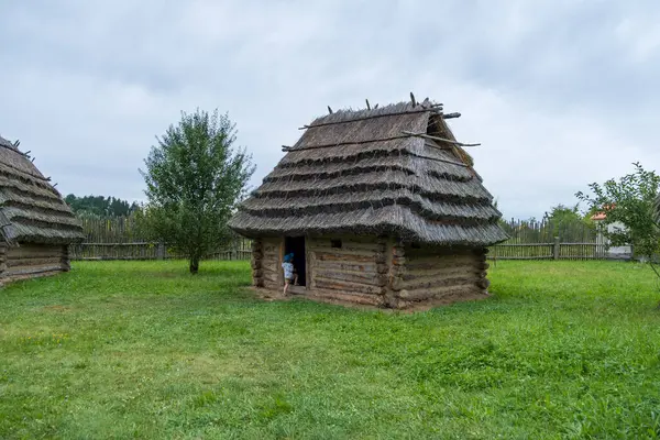 Zemeraj, Çek Cumhuriyeti - 10 Ağustos 2024: Ortaçağ tema parkı, Kovarov, Orlik. Yüksek kalite fotoğraf