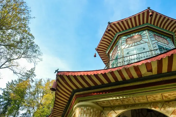 Vlasim, Çek Cumhuriyeti - 21 Ekim 2024: Çin Kale Parkı. Yüksek kalite fotoğraf