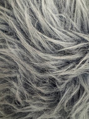 Gri sahte kürklü halının dokusu. Yüksek kalite fotoğraf