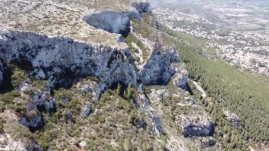 İspanya hava manzaralı deniz kenti. Yüksek kalite 4k görüntü