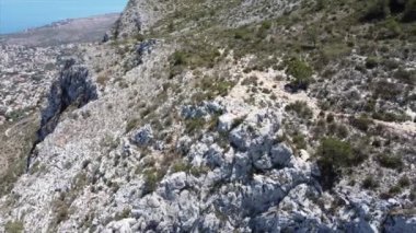 İspanya hava manzaralı deniz kenti. Yüksek kalite 4k görüntü