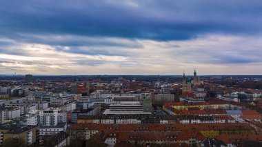 Almanya 'nın Braunschweig şehrinin hava görüntüsü