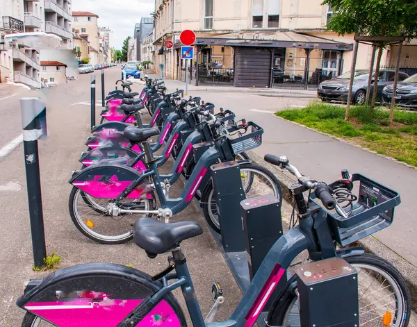Huur Een Tweewieler Stand Parijs Frankrijk — Stockfoto