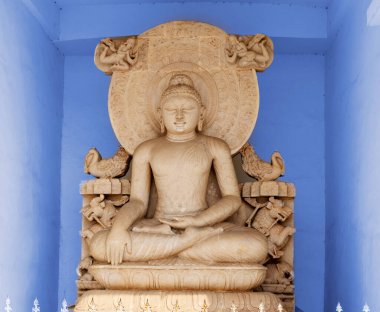 The beautiful buddha statue at Dhauligiri Shanti Stupa , Orissa, India, clipart