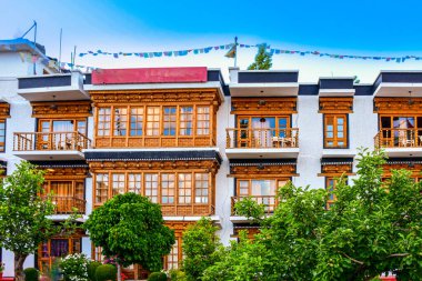 Leh 'in güzel bir otel manzarası.