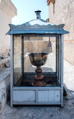 Shey Sarayı ve Gompa Ladakh 'taki kutsal lamba.