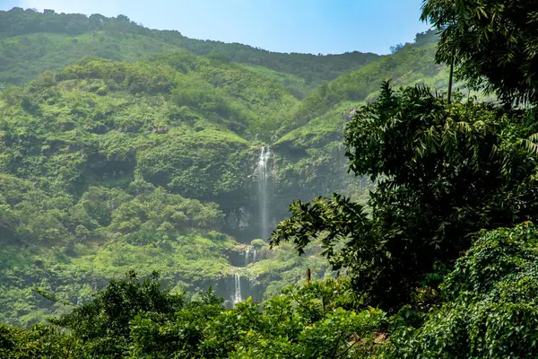 stock image Waterfall  and Scenic view of Tamhini ghat