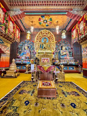 Lingdum Manastırı 'nın İçi. Gangtok Sikkim yakınlarındaki Ranka Manastırı olarak da bilinir.
