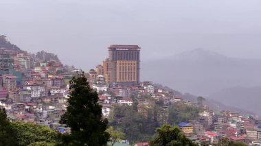Sikkim Gangtok 'un panoramik manzara başkenti