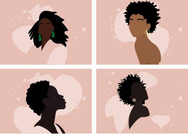 Pembe arka planı olan siyah kadın silueti.