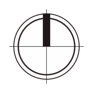 Mimari kuzey oku ve pusula ana hatlı vektörü