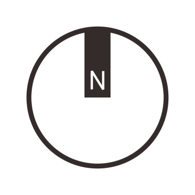 Mimari kuzey oku ve pusula ana hatlı vektörü