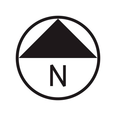 Mimari kuzey oku ve pusula ana hatlı vektörü