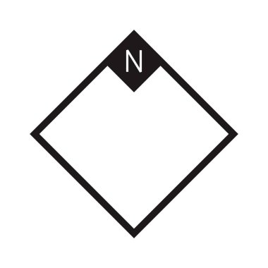 Mimari kuzey oku ve pusula ana hatlı vektörü