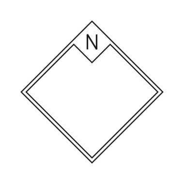 Mimari kuzey oku ve pusula ana hatlı vektörü