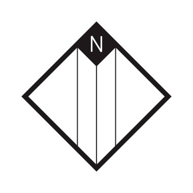 Mimari kuzey oku ve pusula ana hatlı vektörü