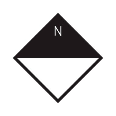 Mimari kuzey oku ve pusula ana hatlı vektörü