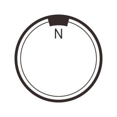 Mimari kuzey oku ve pusula ana hatlı vektörü