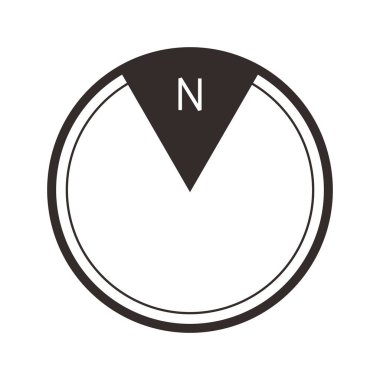 Mimari kuzey oku ve pusula ana hatlı vektörü