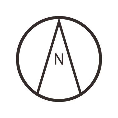 Mimari kuzey oku ve pusula ana hatlı vektörü