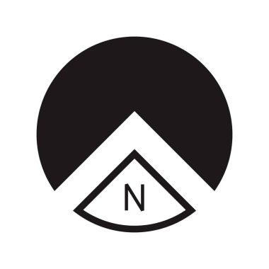 Mimari kuzey oku ve pusula ana hatlı vektörü