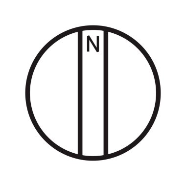 Mimari kuzey oku ve pusula ana hatlı vektörü